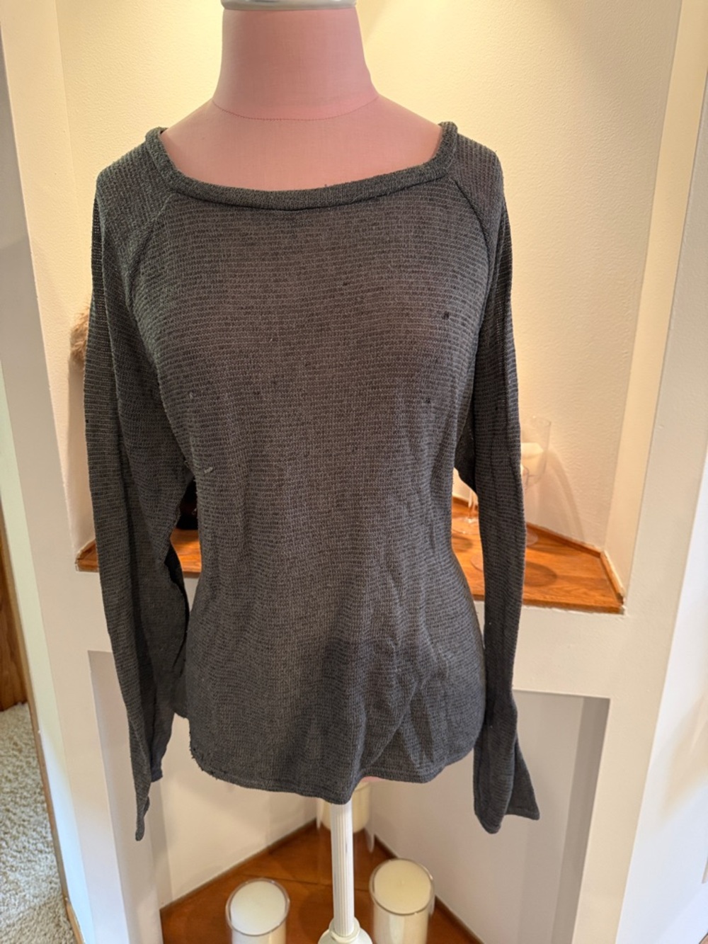 Topshop Heather Gray Knit Sweater Top